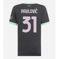 AC Milan Strahinja Pavlovic #31 Rezervni Dres za Ženska 2024-25 Kratak Rukav